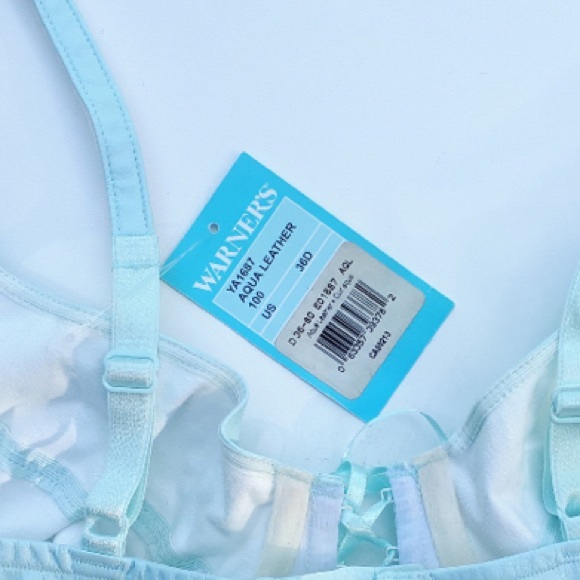 Vintage 36D Faux Leather Lace-up Bra - Picture 5 of 5